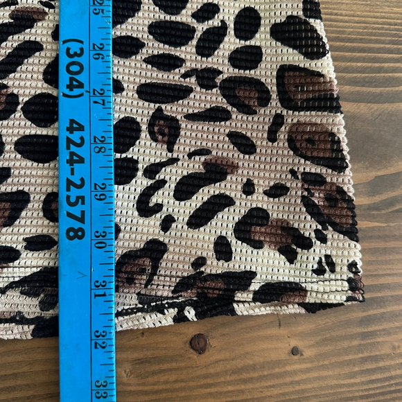 Women's Southern Breeze 2XL Beige Black Leopard Textured V-Neck Beach Cover Up - Picture 7 of 7